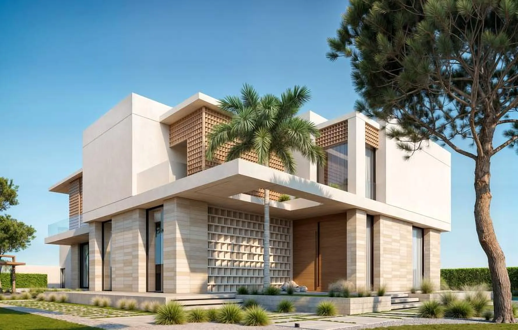 Villa corner and entrance