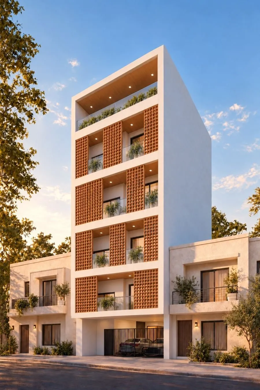 Residential building in daylight