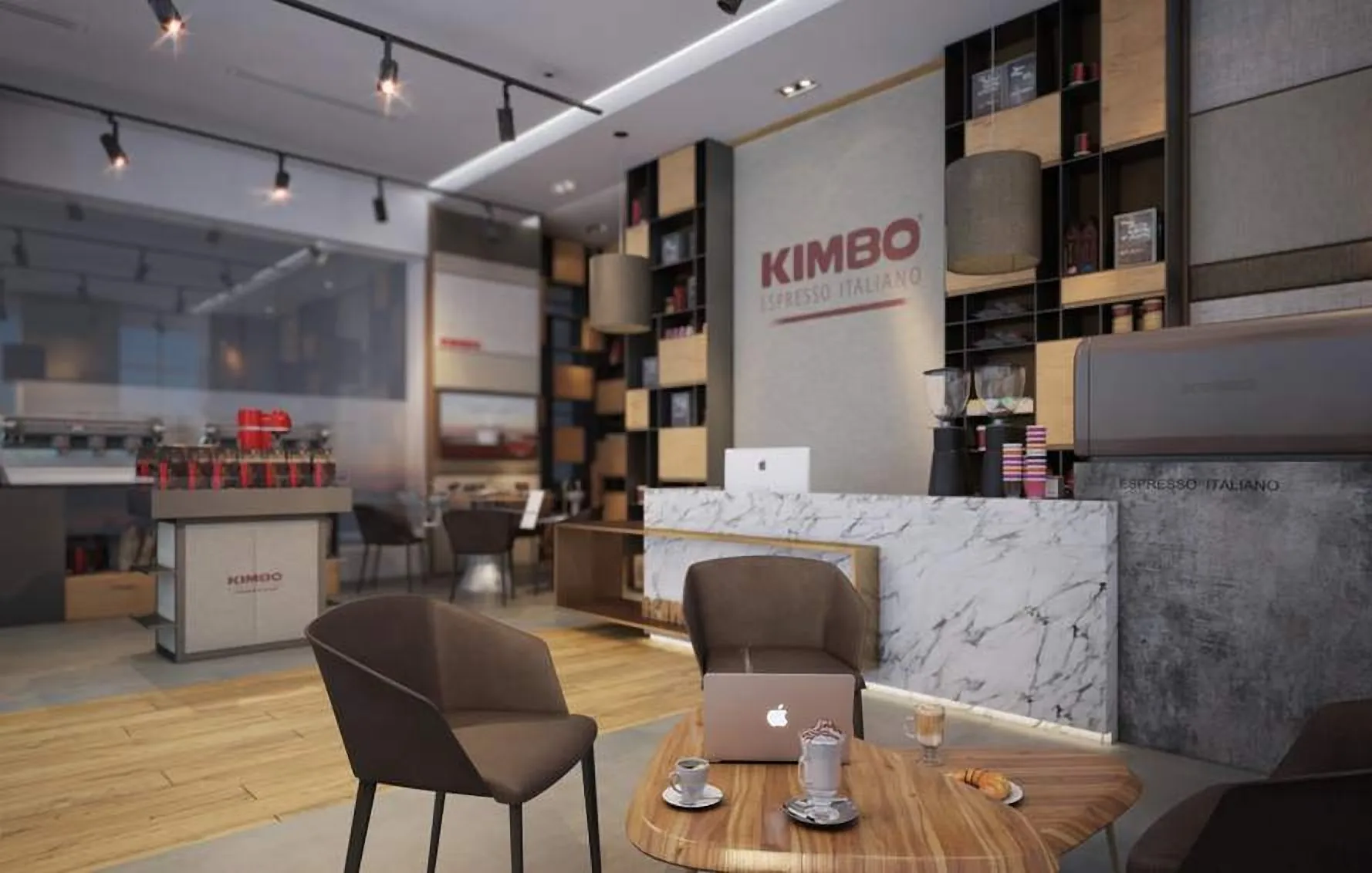 Business lounge seating in the showroom